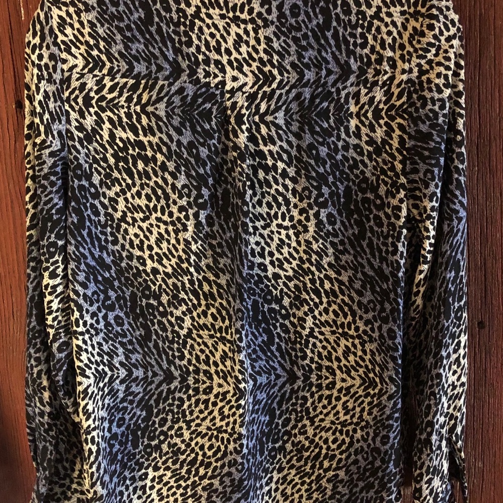 Fylo Leopard Animal Print Button Down Blouse - image 5